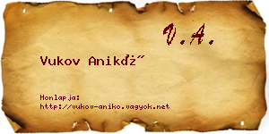 Vukov Anikó névjegykártya