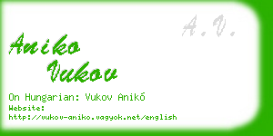 aniko vukov business card